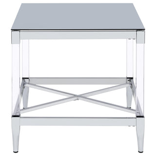 Lindley 2-piece Square Coffee and End Table Set Chrome