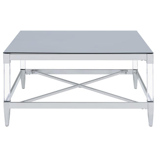 Lindley 2-piece Square Coffee and End Table Set Chrome