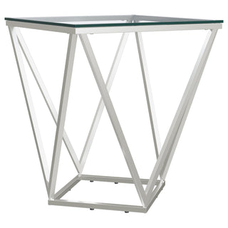 Brittania 2-piece Square Coffee and End Table Set Nickel