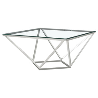 Brittania 2-piece Square Coffee and End Table Set Nickel