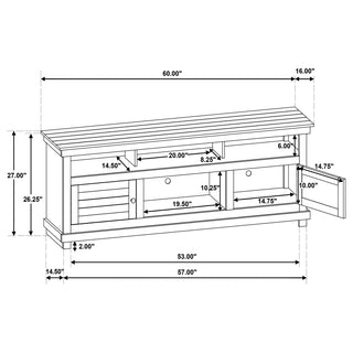 Payne 60-inch TV Stand Media Console Distressed Java