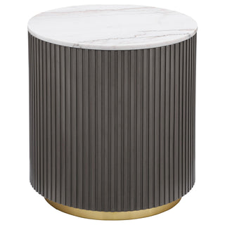 Jason 3-piece Round Marble Coffee and End Table Set White