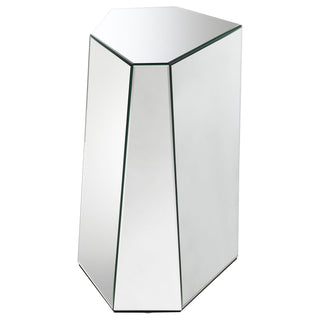 Capella 2-piece Mirrored Coffee and End Table Set Silver