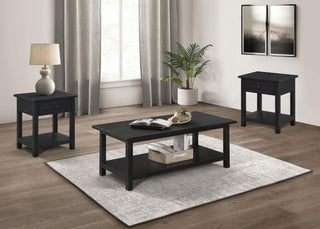 Payne 3-piece Coffee and 1-drawer End Table Set Java