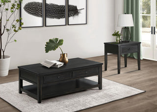 Concord 2-piece Coffee and End Table Set Distressed Java
