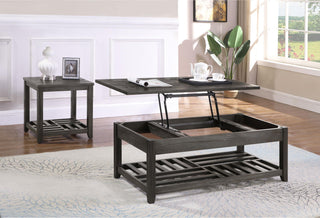 Cliffview 2-piece Lift Top Coffee and End Table Set Grey