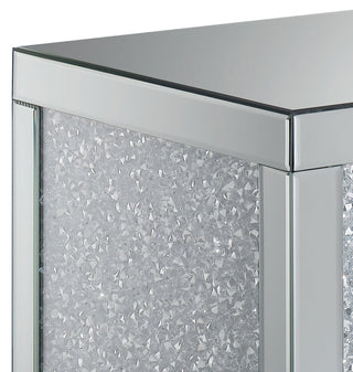 Gillian Rectangular Mirrored Acrylic Side End Table Silver