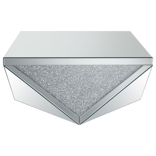 Amore 2-piece Mirrored Coffee and End Table Set Silver