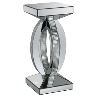 Amalia 2-piece Mirrored Coffee and End Table Set Silver