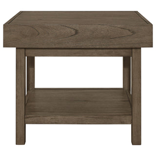 Owen 1-drawer Rectangular Side End Table Wheat Brown