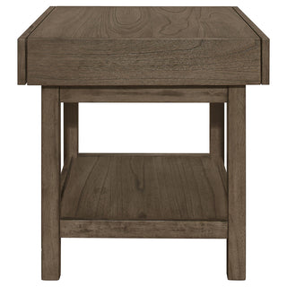Owen 1-drawer Rectangular Side End Table Wheat Brown