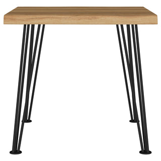 Zander Square Wood Top Coffee Table Natural Brown