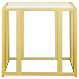 Adri 2-piece Coffee and End Table Set Matte Brass