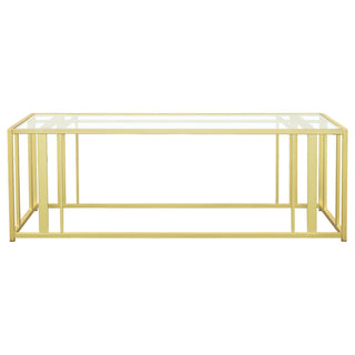 Adri 3-piece Coffee and End Table Set Matte Brass