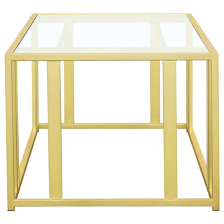 Adri 3-piece Coffee and End Table Set Matte Brass