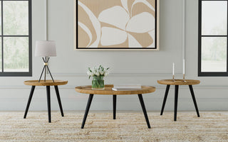 Zoe 3-piece Mango Wood Coffee and End Table Set Natural