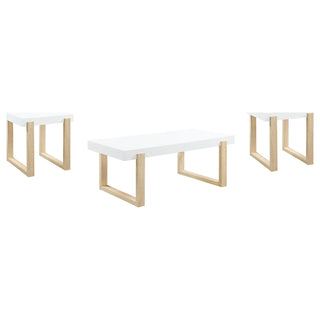 Pala 3-piece Coffee and End Table Set White High Gloss