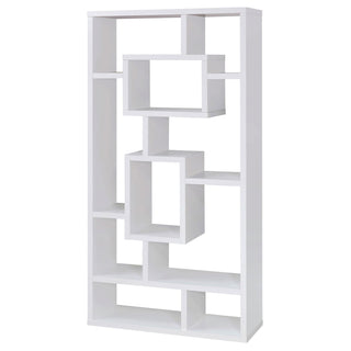 Corey 71-inch 8-shelf Bookshelf White