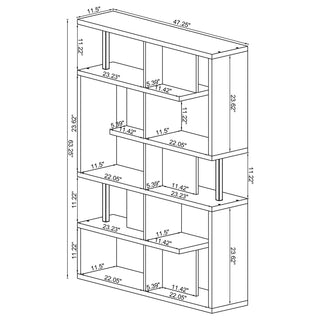 Hoover 63-inch 5-shelf Bookshelf Black