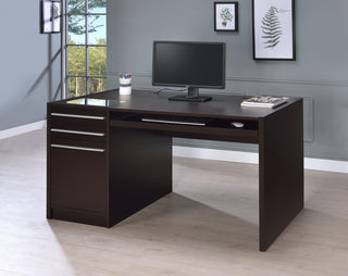 Halston 60-inch 3-drawer Office Computer Desk Cappuccino
