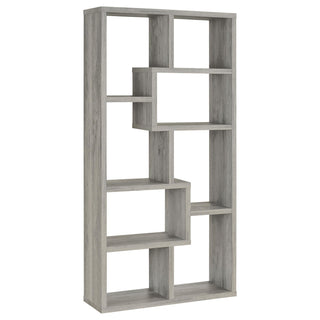 Theo 71-inch 7-shelf Bookshelf Grey Driftwood