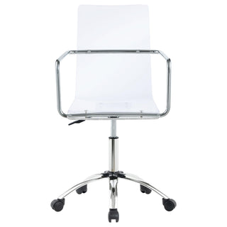 Amaturo Acrylic Adjustable Home Office Desk Chair Clear