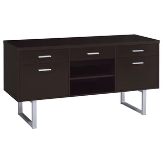 Lawtey 5-drawer Home Office Storage Credenza Cappuccino
