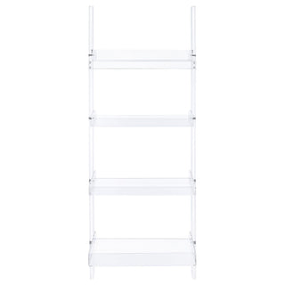 Amaturo 72-inch 4-shelf Acrylic Ladder Bookshelf Clear
