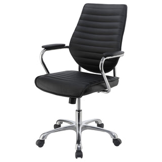 Chase Upholstered Adjustable Home Office Desk Chair Black