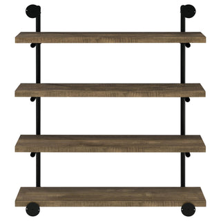 Elmcrest 39-inch 4-shelf Wall Bookshelf Rustic Oak