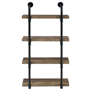 Elmcrest 24-inch 4-shelf Wall Bookshelf Rustic Oak