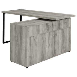 Hertford 59-inch L-Shape Computer Desk Grey Driftwood