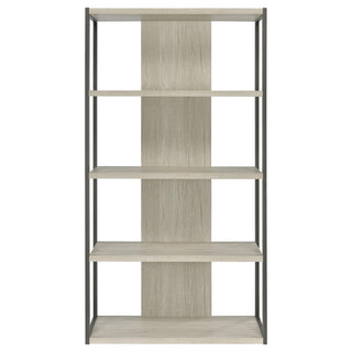 Loomis 72-inch 4-shelf Bookshelf Whitewashed Grey