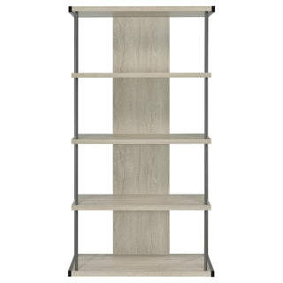 Loomis 72-inch 4-shelf Bookshelf Whitewashed Grey
