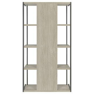 Loomis 72-inch 4-shelf Bookshelf Whitewashed Grey