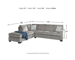 Altari 2-Piece Sectional with Chaise, Loveseat and Ottoman