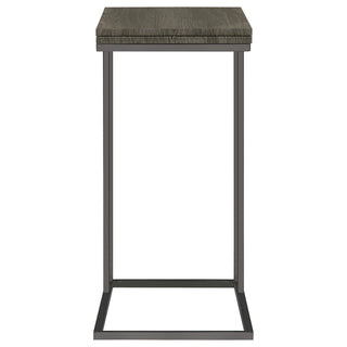 Pedro Expandable C-Shaped Sofa Side Table Weathered Grey