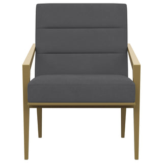 Kirra Upholstered Metal Arm Accent Chair Dark Grey