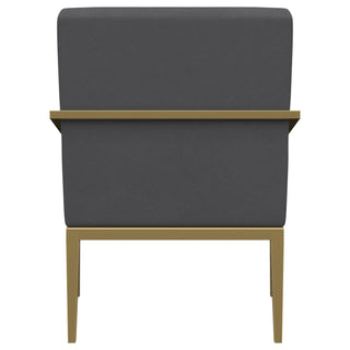 Kirra Upholstered Metal Arm Accent Chair Dark Grey