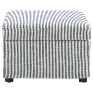 Winter Upholstered Hydraulic Lift Top Storage Ottoman Grey