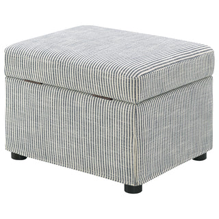 Winter Upholstered Hydraulic Lift Top Storage Ottoman Grey