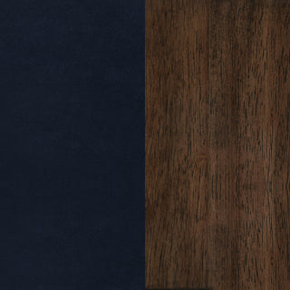 Cheryl Upholstered Wood Arm Accent Chair Dark Blue