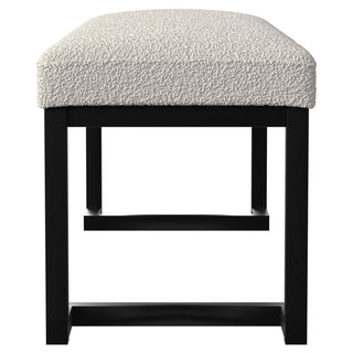 Mesa Boucle Upholstered Tufted Accent Bench Vanilla