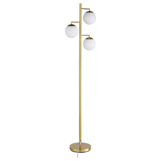 Sena 66-inch Spherical Bulb Tree Metal Floor Lamp Gold