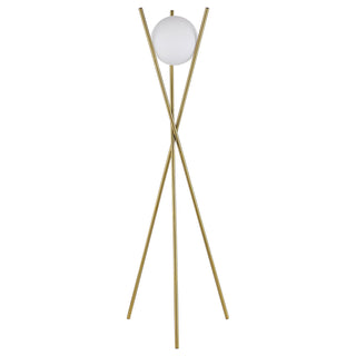 Yamileth 65-inch Spherical Bulb Metal Tripod Floor Lamp Gold
