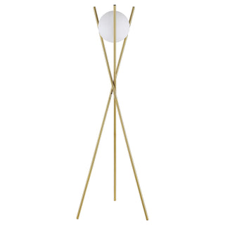 Yamileth 65-inch Spherical Bulb Metal Tripod Floor Lamp Gold