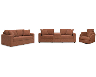 Modmax 3-Piece Sectional Sofa, 2-Piece Sectional Loveseat and Swivel Glider Recliner