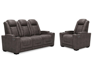 HyllMont Power Reclining Sofa and Power Recliner