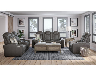 HyllMont Power Reclining Loveseat and Power Recliner