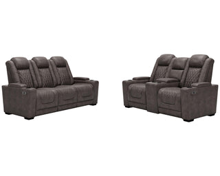 HyllMont Power Reclining Sofa and Loveseat